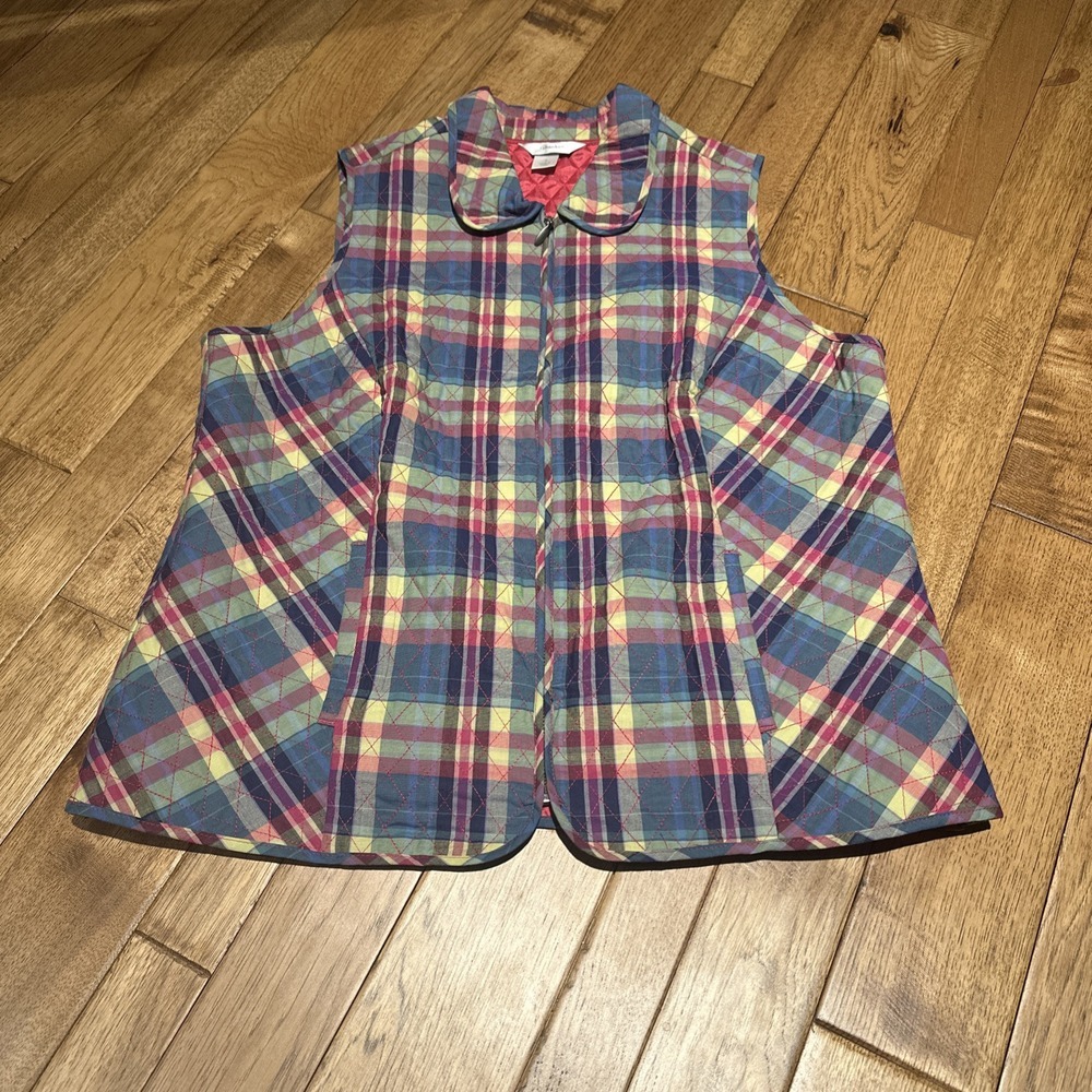 CJ Banks Womens Plus Size X Vest Multiple Colors Quilted Lightweight Pockets